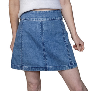 Skirt A-line panel Jean skirt Mini skirt Vintage Size 4 FREE PEOPLE